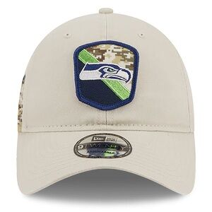Seattle Seahawks New Era 2023 Salute To Service 9TWENTY Adjustable Hat - Stone